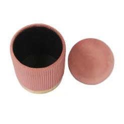 Tov Zoey Velvet Storage Ottoman