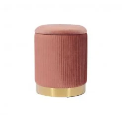 Tov Zoey Velvet Storage Ottoman